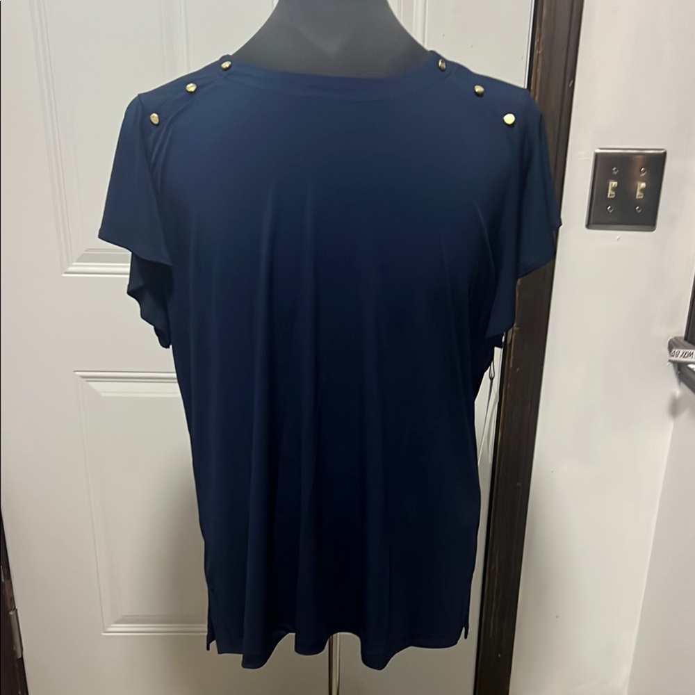 Liz Claiborne Blue Relaxed Blouse